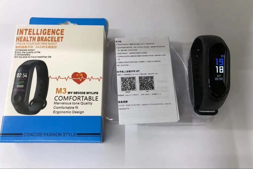 m3 plus 0.96 inch smart bracelet