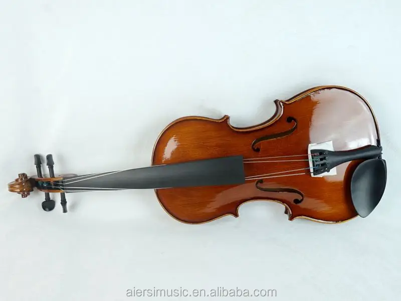 Professionelle Viola in Rotbraun mit geflammtem Ahornholz, handbemaltes Saiteninstrument für Musiker – Detail 7
