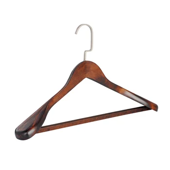 Popular Custom Printing Logo Wooden Coat Hangers For Clothes Wholesale ...