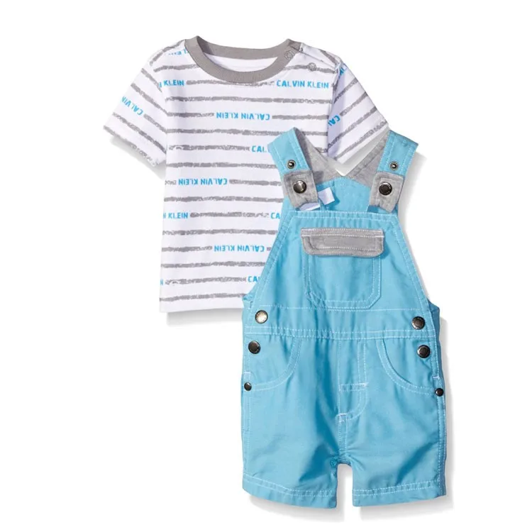 Wholesale little boys denim fashion strap baby clothes set with t-shirt (2).jpg