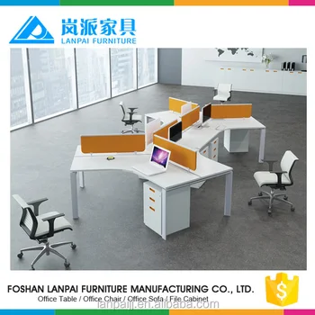 Modular Clerk Workstation L Shape Desktop Partition Office Staff