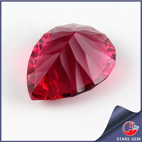 6x8mm 5# Color Concave Cut Pear Shaped Ruby Stone Price India - Buy