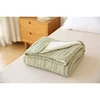 OEM custom patterns double layer wool blankets chunky knit merino