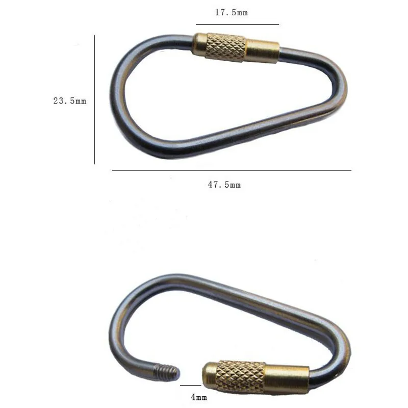 Titaner Titanium Hook Copper Locker Quickdraw Carabiner Backpack Snap Key Chain Buy Titanium 