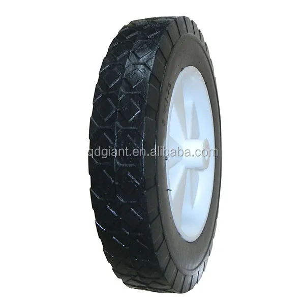 Popular 8inch solid rubber wheel with plastic rim