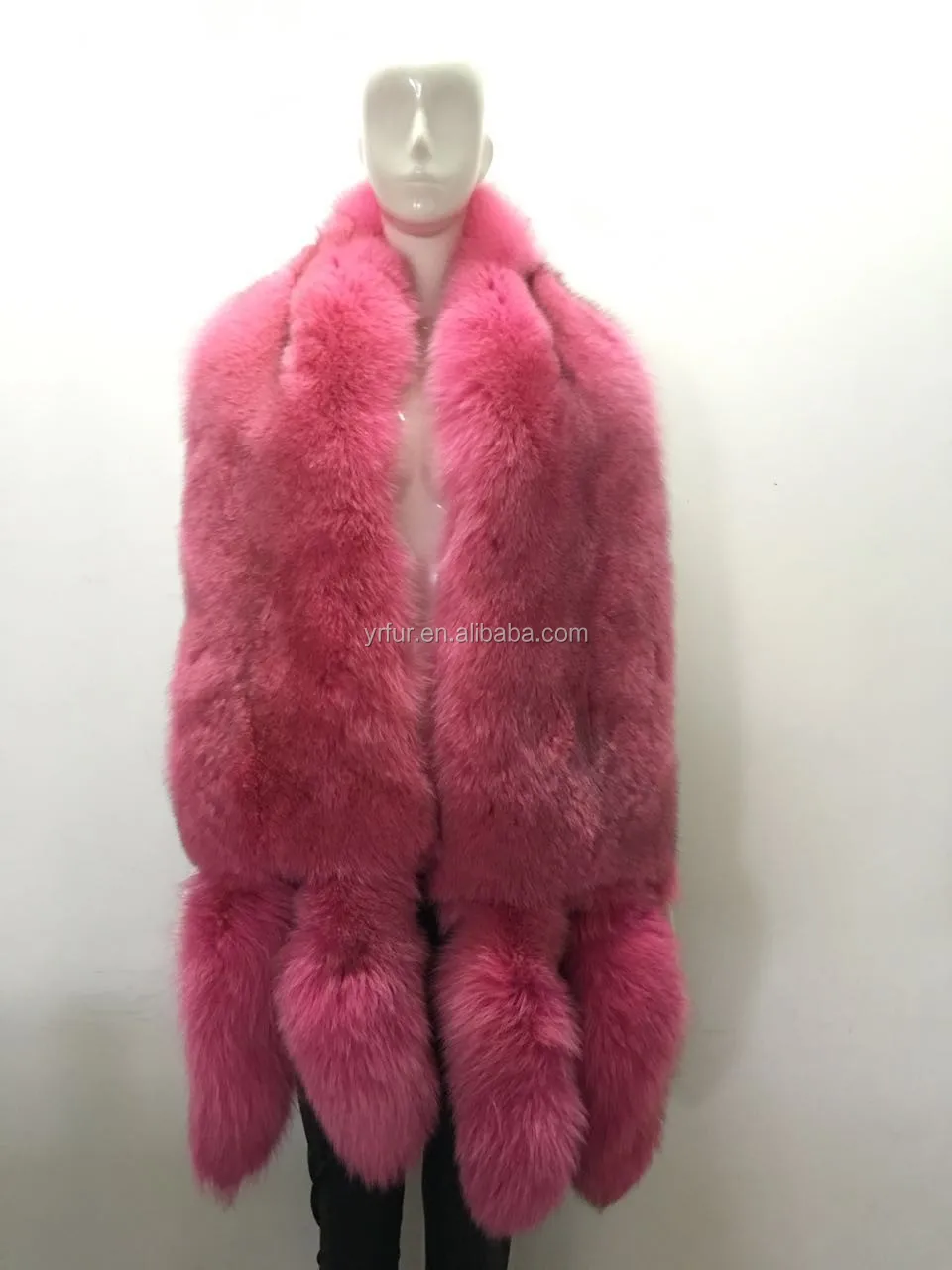 pink fur wrap