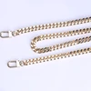 Brass metal gold coated handbag bag chain strap with two clasps on each end