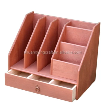 2015 Customized Wooden Desk File Organizer Holder With Drawers