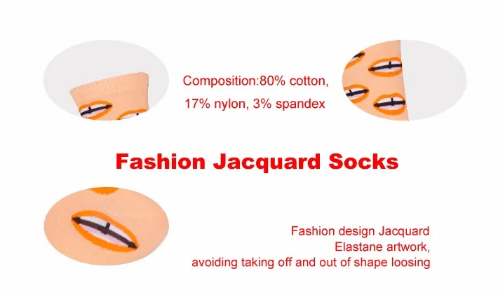 Fashion Hip Hop Street Combed Cotton Socks  Creative Novelty Pattern Casual Socks