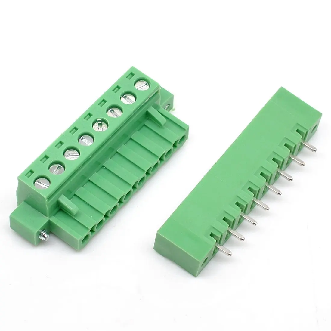 Willwin 20Pcs 5.08mm Pitch 3 Pin PCB Pluggable Terminal Blocks Connectors Green