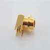 SMB female right angle to panel circuit board mount rf connector