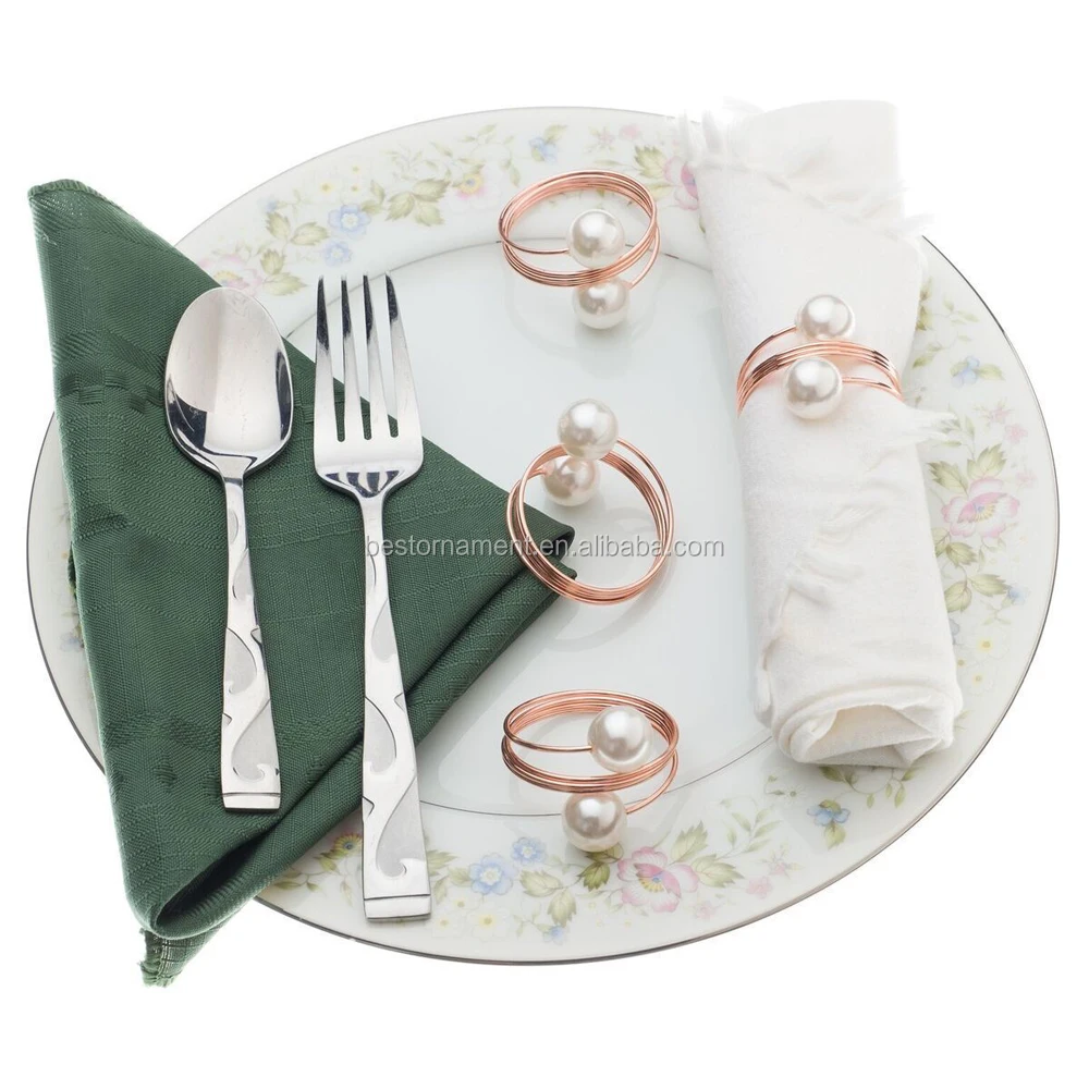 Bulk Rose Gold Metal Napkin Ring Holders For Wedding Buy Rose Gold