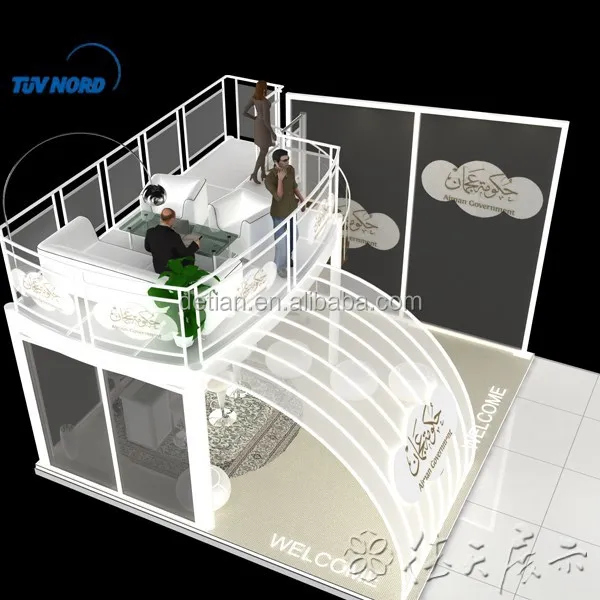 6メートル 21メートル大トレードショー展示ブーススタンドダブルデッキブースでハンギングバナー 木の床のためのgitex 15 Buy 大トレードショーブース ハンギングバナースタンド ダブルデッキ展示ブース Product On Alibaba Com