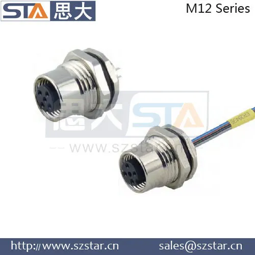 M12 D Code 4 Pin Lan Cable M12 To Rj45 Ethernet Connector For Marine ...