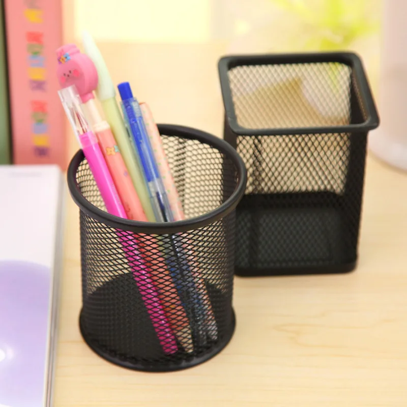 Wj021 Square Custom Desk Metal Mesh Pen Holder Wholesale Buy Custom Pen Holder,Metal Custom
