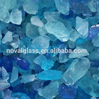 Colored Crushed Fire Glass For Fireplace Decoration Glass Chips