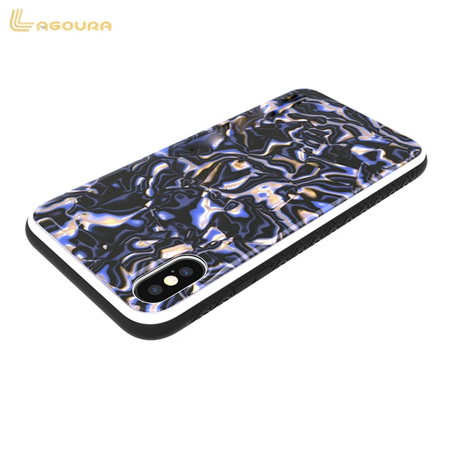 Hot sale accept custom  for iPhone X tpu pc material case Shell drop glue process tpu pc phone case high quality tpu pc case