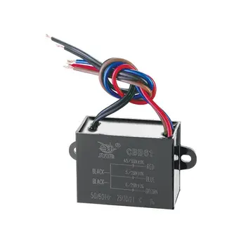 Condensatore Per Ventilatore A Soffitto BM CBB61 – 4uF+4uF+2.5uF – 5 Fili – 250/300VAC