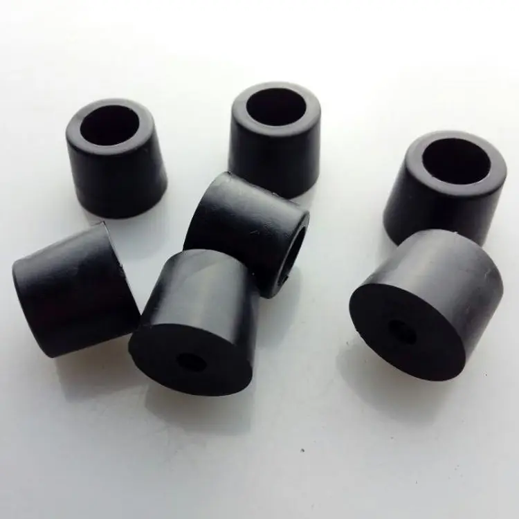 Safety Round Rubber Table Chair Fixed Foot Gray Screw Plastic Foot Pad