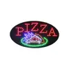 15''*27'' Oval Shape Indoor Pizza LED Open Sign Ultra Bright Advertising Display Board for Opening a New Pizza Shop