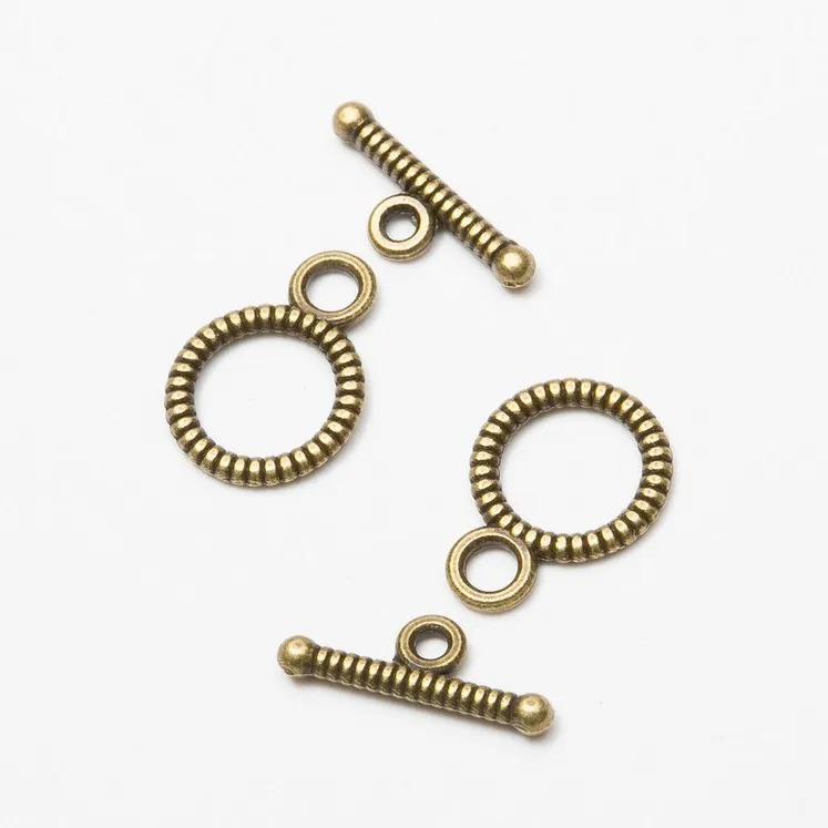 Yiwu Bijoux approvisionnement antique bronze plaqu&eacute; fermoir boucle et b&acirc;ton pour Collier bracelet