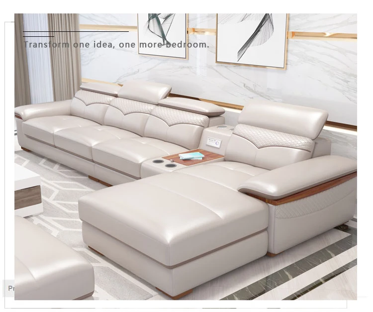 Living Room Furniture L Shaped Synthetic Leather Sofa Set Buy L
