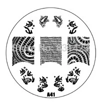 2015 new A Series A41 Nail Art Polish DIY Stamping Plates Image Templates Nail Stamp Stencil