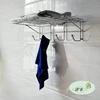 High quality Silicone sticky stainless steel shelf for Bath towel and cloth