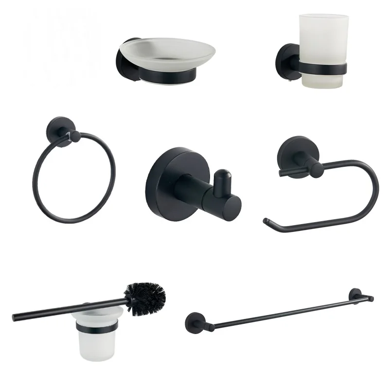 Black Classic Bathroom Design Zinc Alloy Wall Mounted Bathroom Accessories Set Buy Bathroom