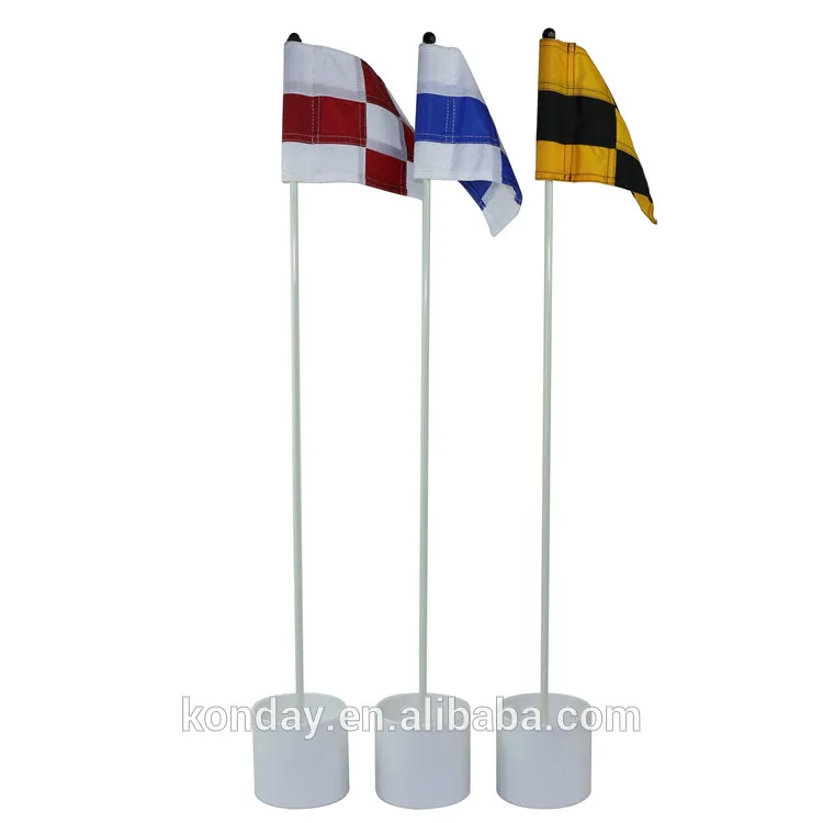 Customized Golf Putting Green Solid Flag With Flag Pole And Hole Cup
