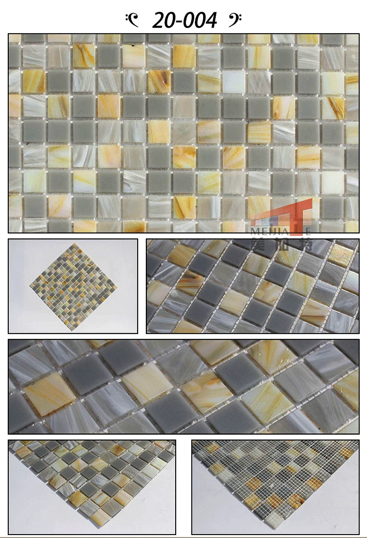 Màu cà phê Thủ Công Bức Tranh Tường Thiết Kế Nhỏ Vuông Gạch Mosaic Thủy Tinh đối với TRUYỀN HÌNH Nền và Nhà Bếp Backsplash Trang Trí