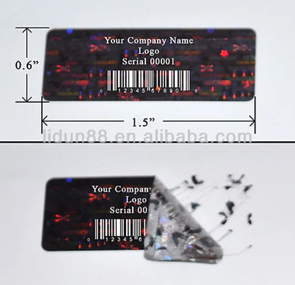 Guangzhou lingfeng round anti-fake label hologram sticker
