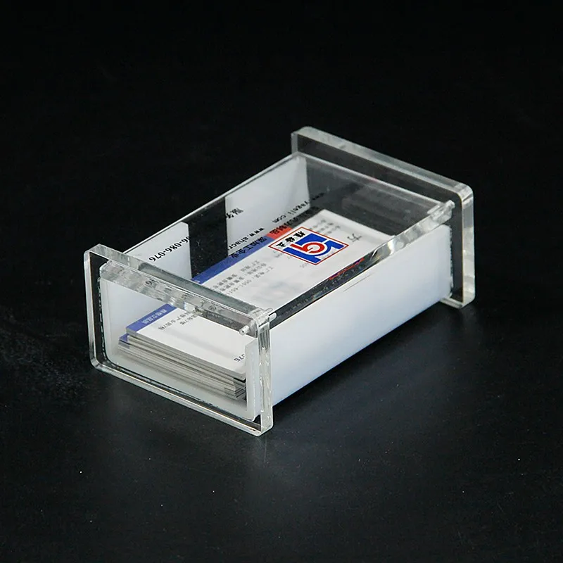 Branded Plastic Acrylic Business Name Card Holder Box For Desk Buy