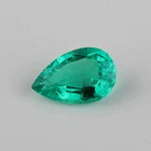 18 × 13 ミリメートル約 9.5ct カラット梨状の大サイズコロンビアグリーン合成ルースエメラルド石