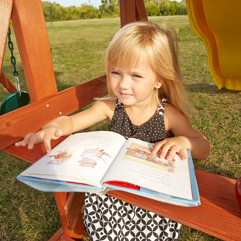 small slide and swing set