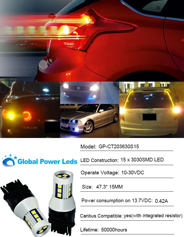 high power led P21W 3156 bulbs
