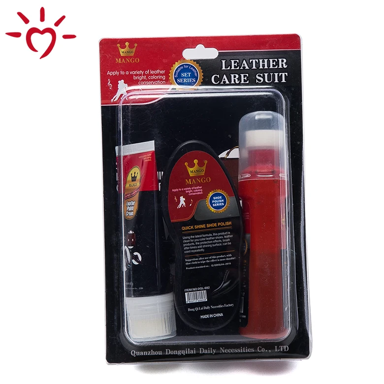 Leather high shine care kit shoe polish shoe cream