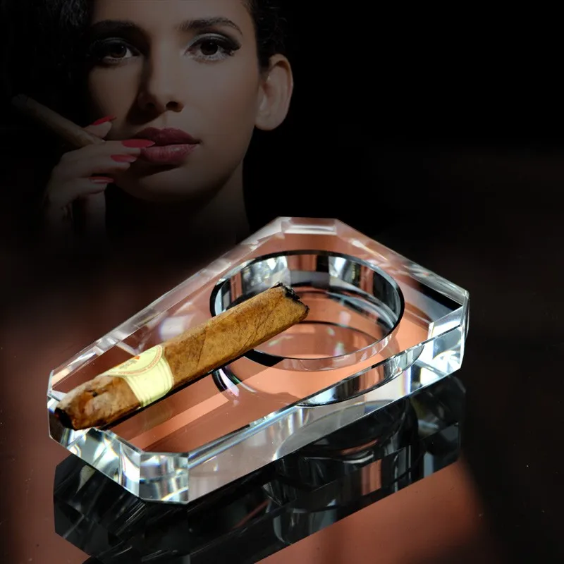 Arts And Crafts Handblown Crystal Cigar Ashtray Glass Ashtray Buy