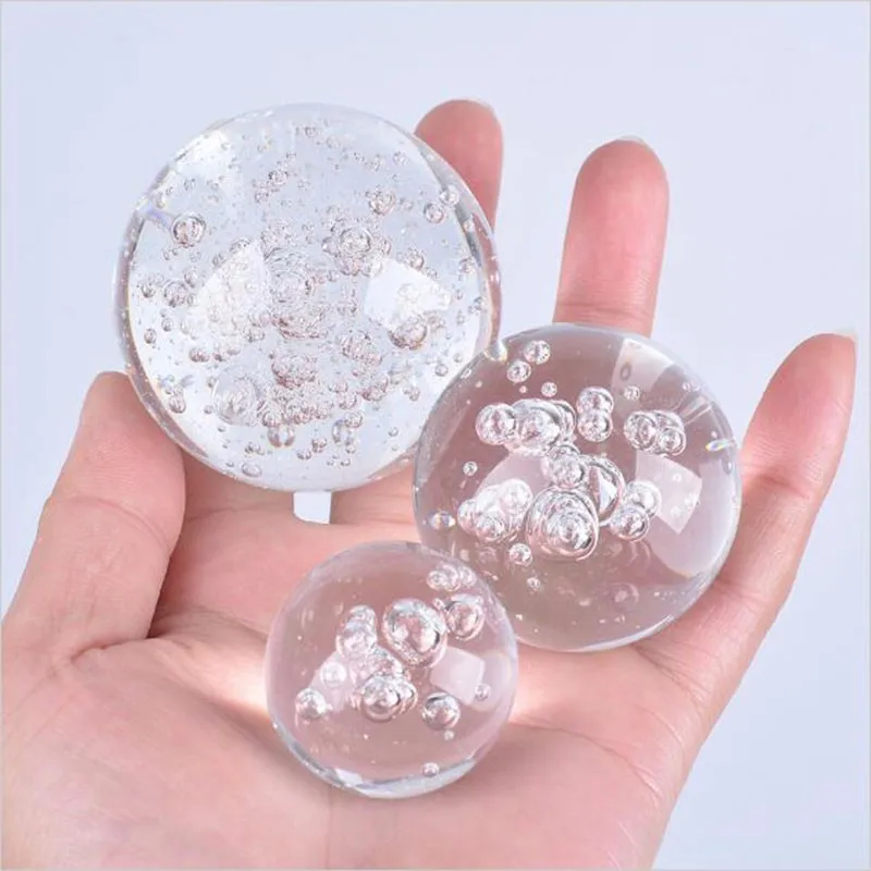 Wholesale Colorful Glass Ball Crystal Bubble Ball Different Size For