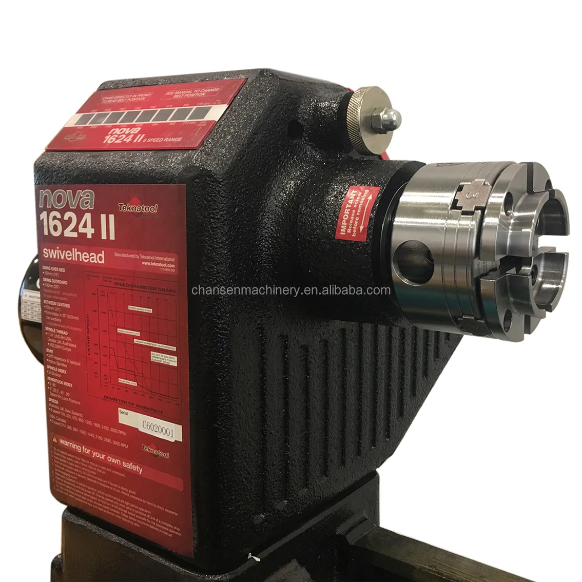 Nova 1624 Ii Woodworking Turning Lathe With Nova G3 Chuck And Outrigger