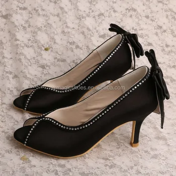 black satin shoes for wedding