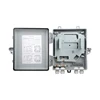 Wall mount type outdoor ABS plastic 16 core small FTTH access fiber optic terminal cabinet fiber optic plc splitter