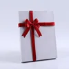 Decorative Handmade Red Pull Satin Gift Box Ribbon Bow With Elastic Loop