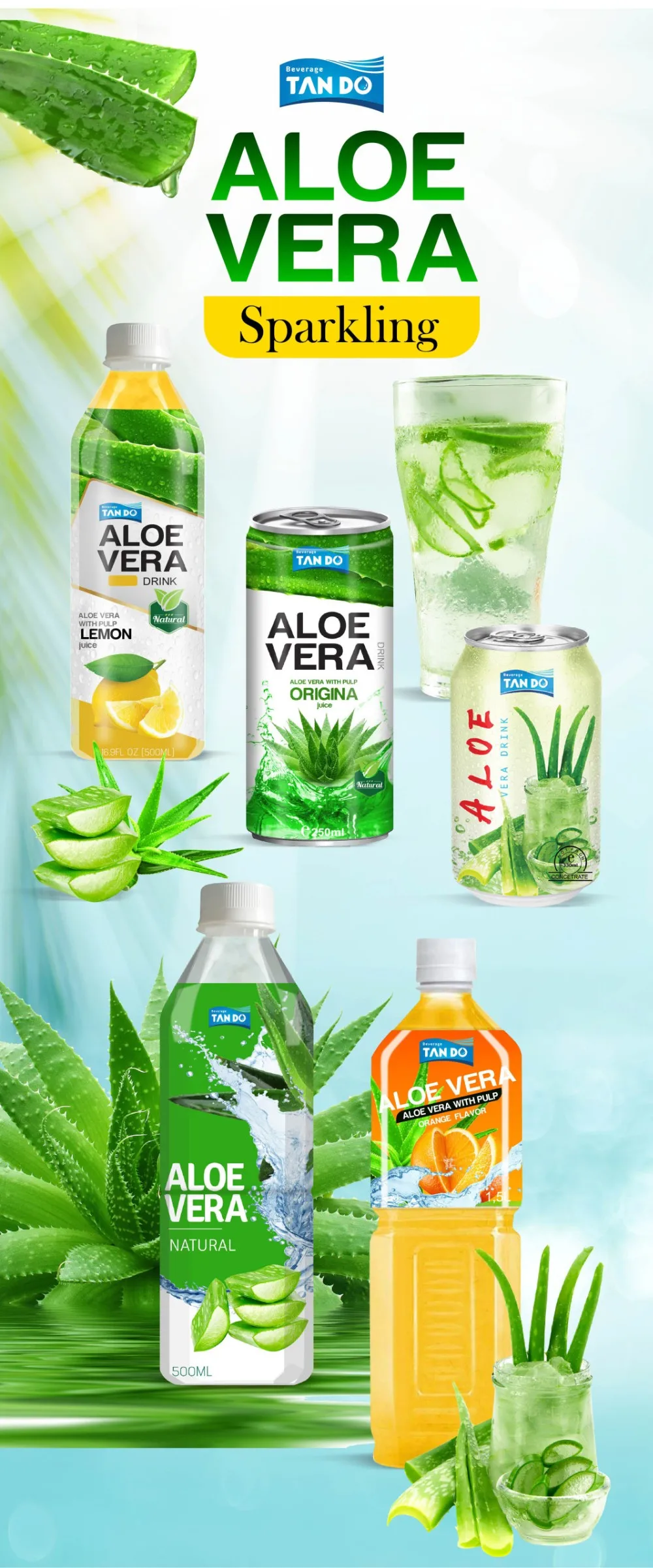 500ml no sugar aloe vera juice american soft drinks nfc tropical