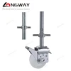 Long way new 5 / 6 / 8 inch adjustable scaffolding hollow screw stem heavy duty container casters