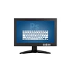 Metal case durable widescreen 8 inch ips lcd monitor with brackets