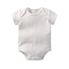 Wholesale newborn bodysuit 100% cotton plain white baby romper