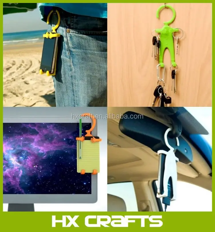 Portable Car Tools Phone Holder Mount Stand Funny Man Shape Silicone