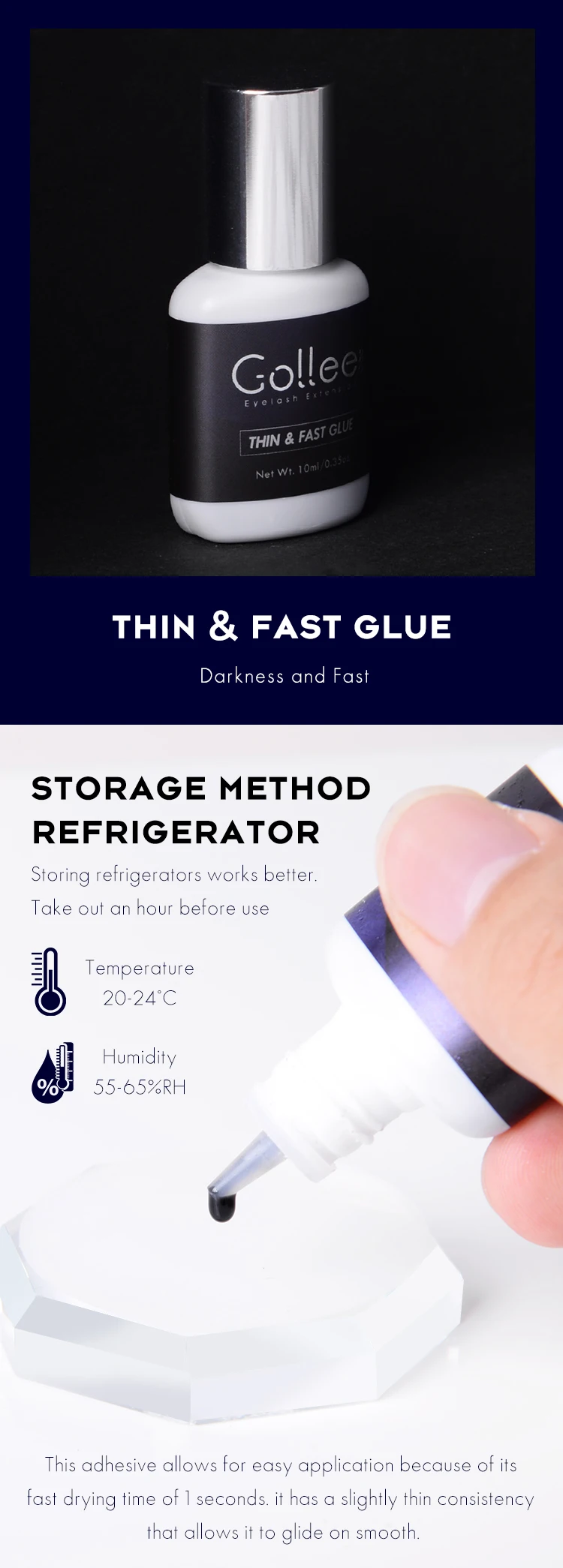 5ml 12 Seconds Fast Drying Time Long Retention 68 Weeks Flexible 1