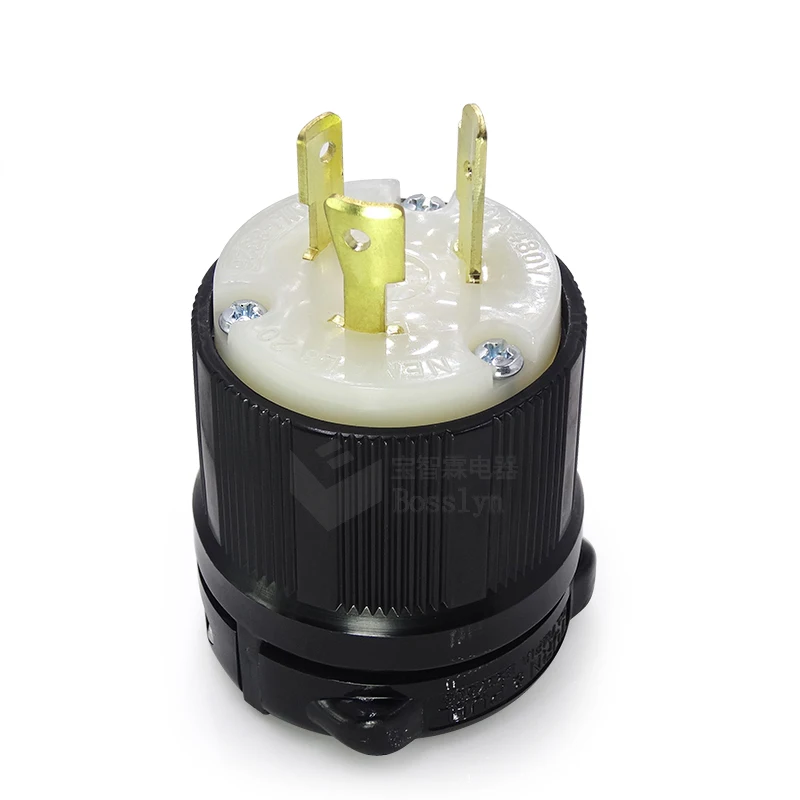 L14-30 30Amp 125//250 Volt 3 Pole 4 Wire Grounding Locking Generator Male Plug